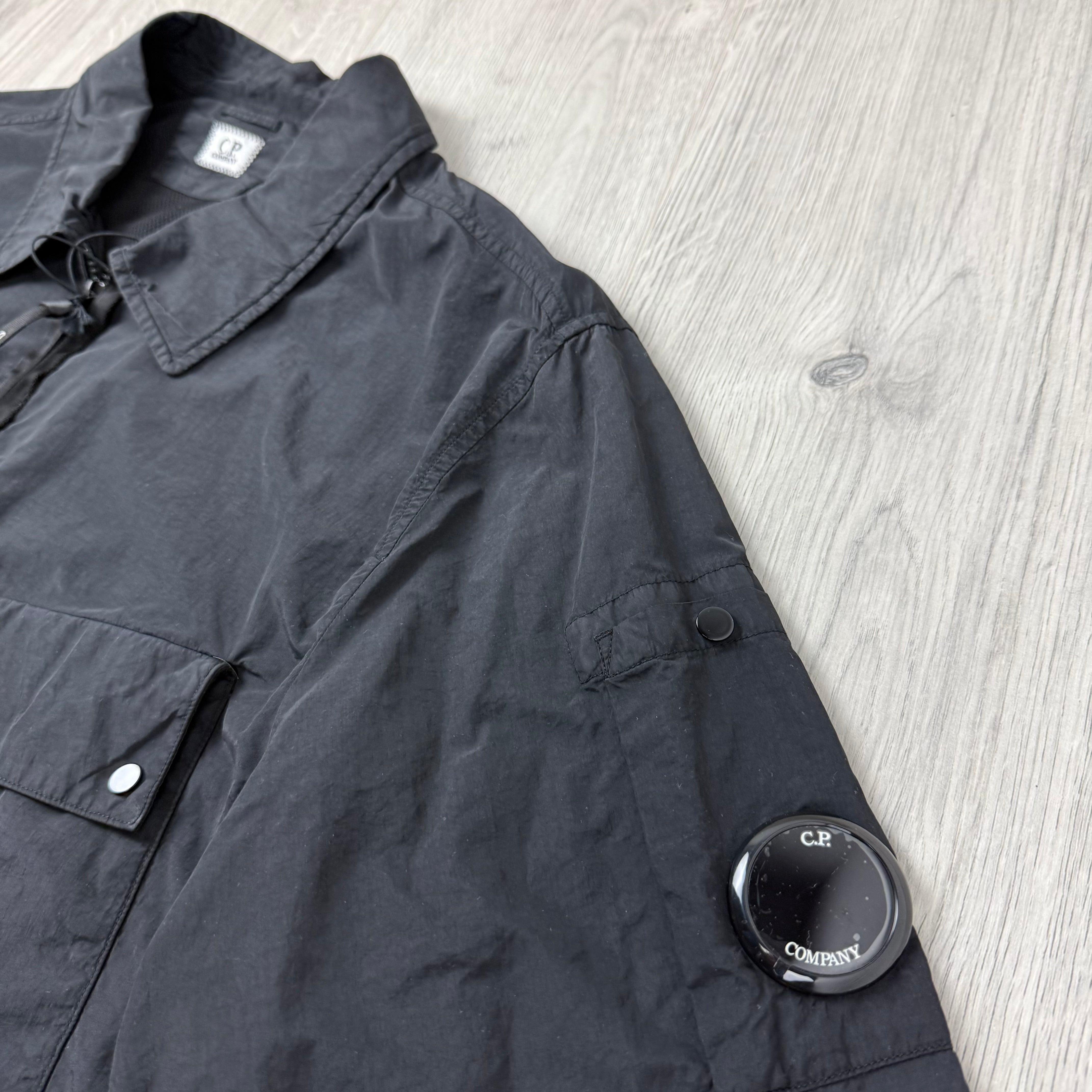 CP Company 'Flatt Nylon' Overshirt - Black