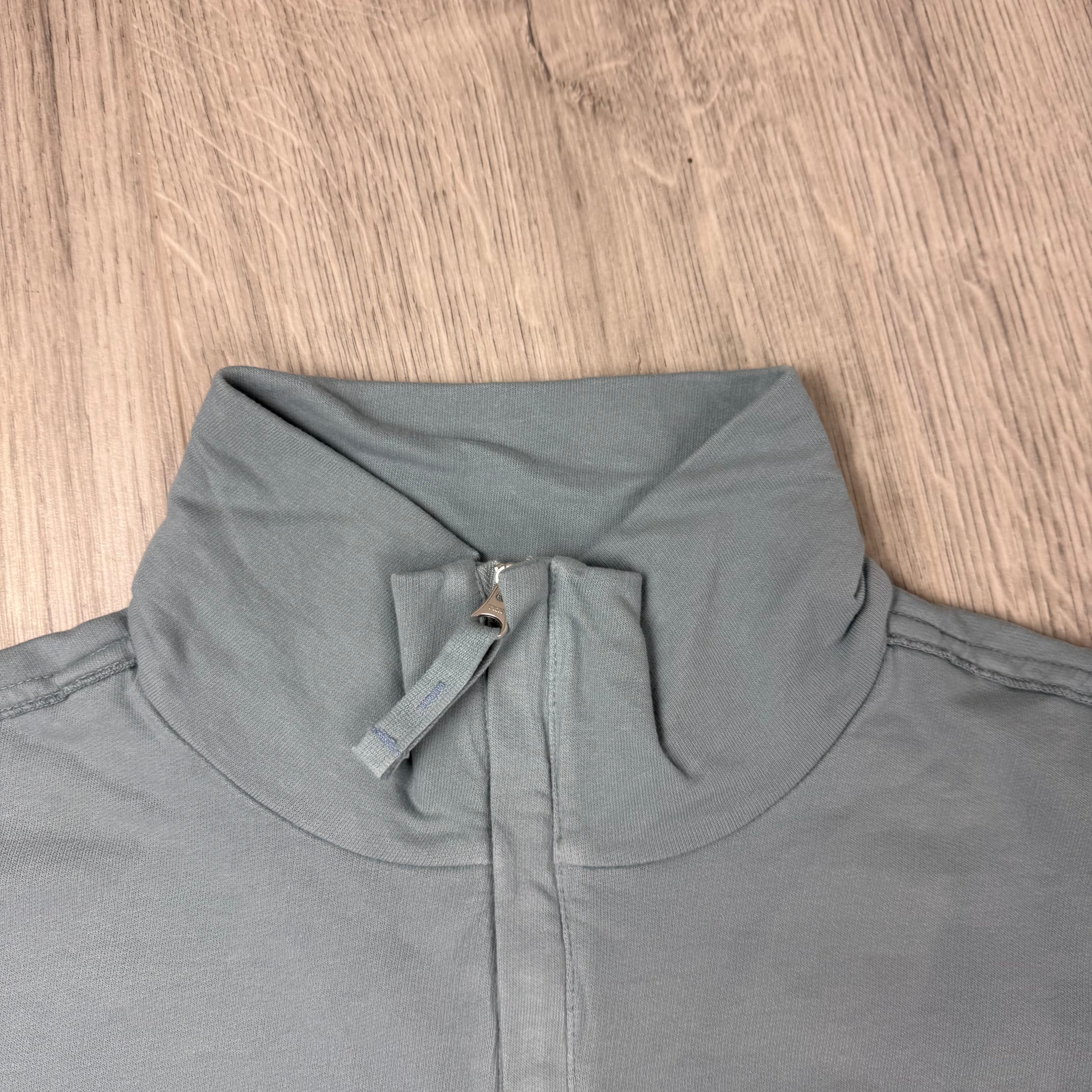 CP Company Light Fleece Zip Sweatshirt - Silver Blue
