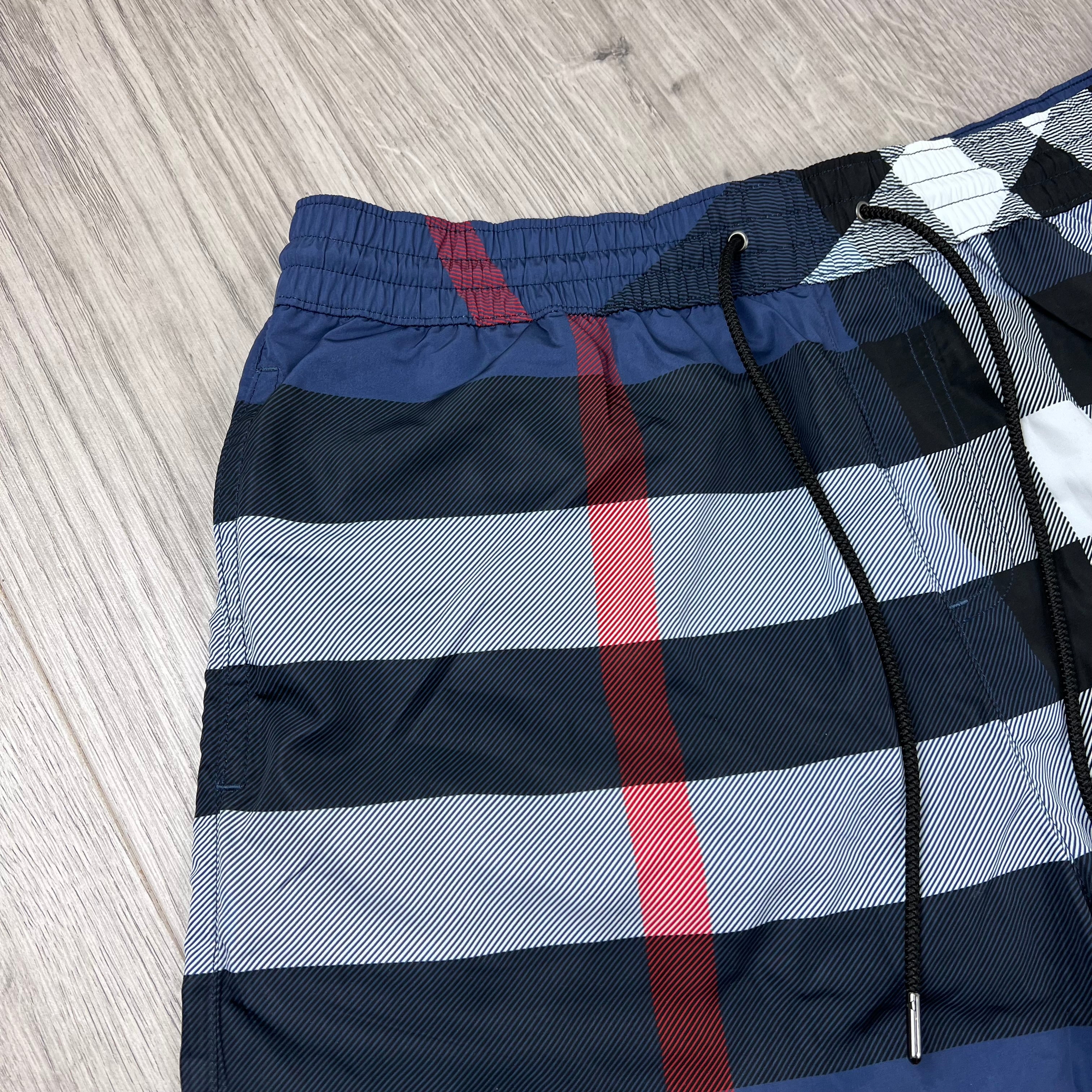 Burberry Check Swim Shorts - Blue