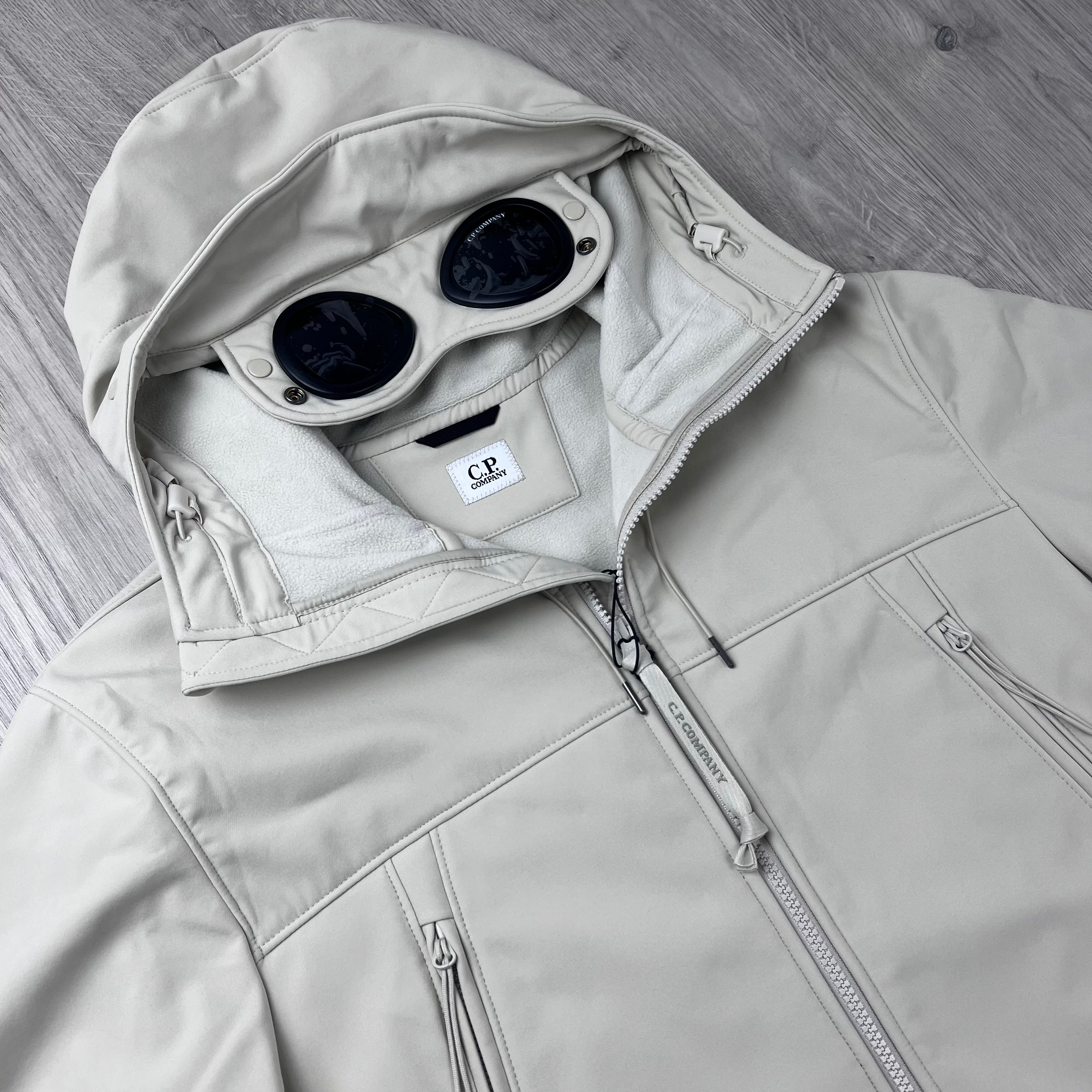 CP Company Shell Goggle Jacket - Silver Birch