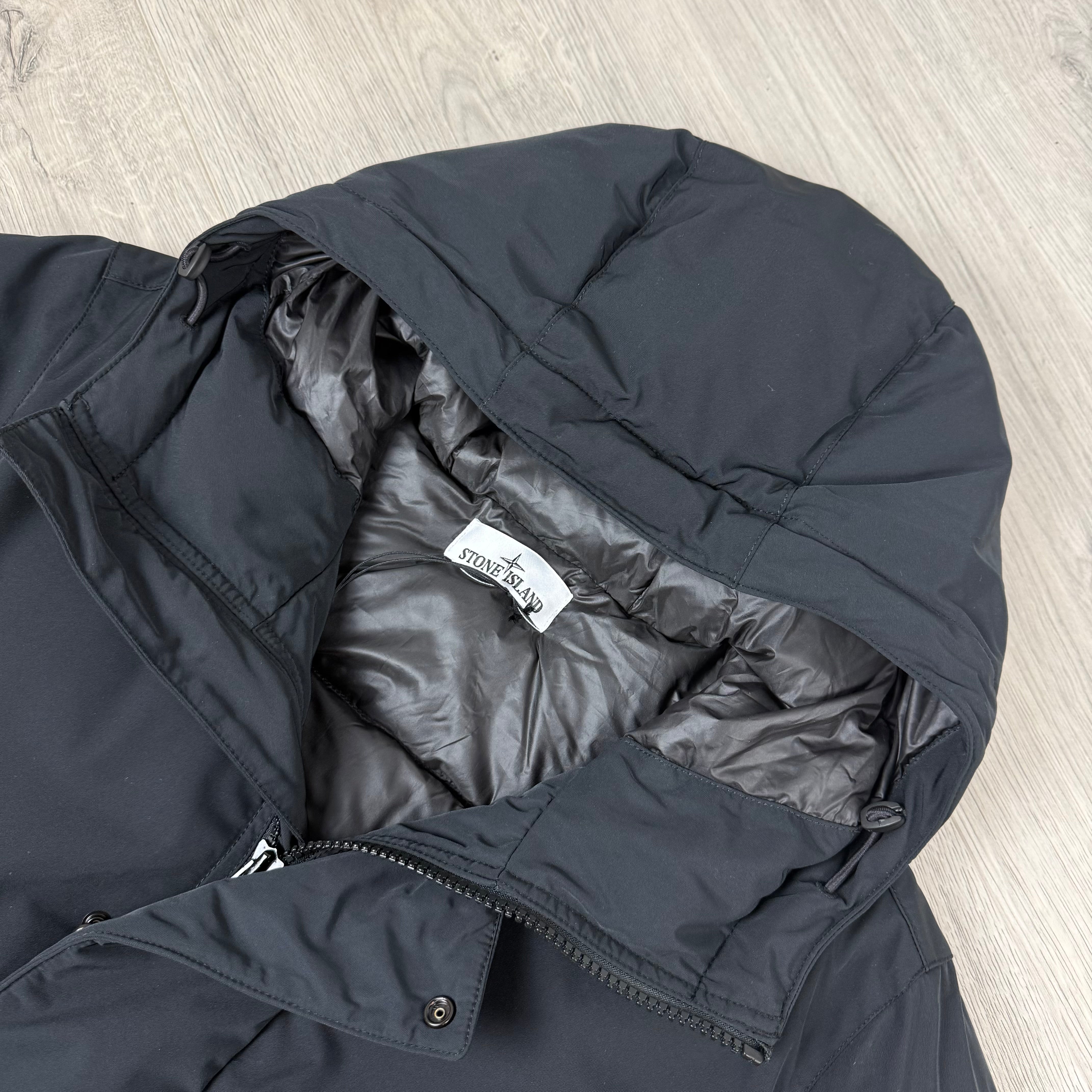 Stone Island Micro Twill Down Parka - Black
