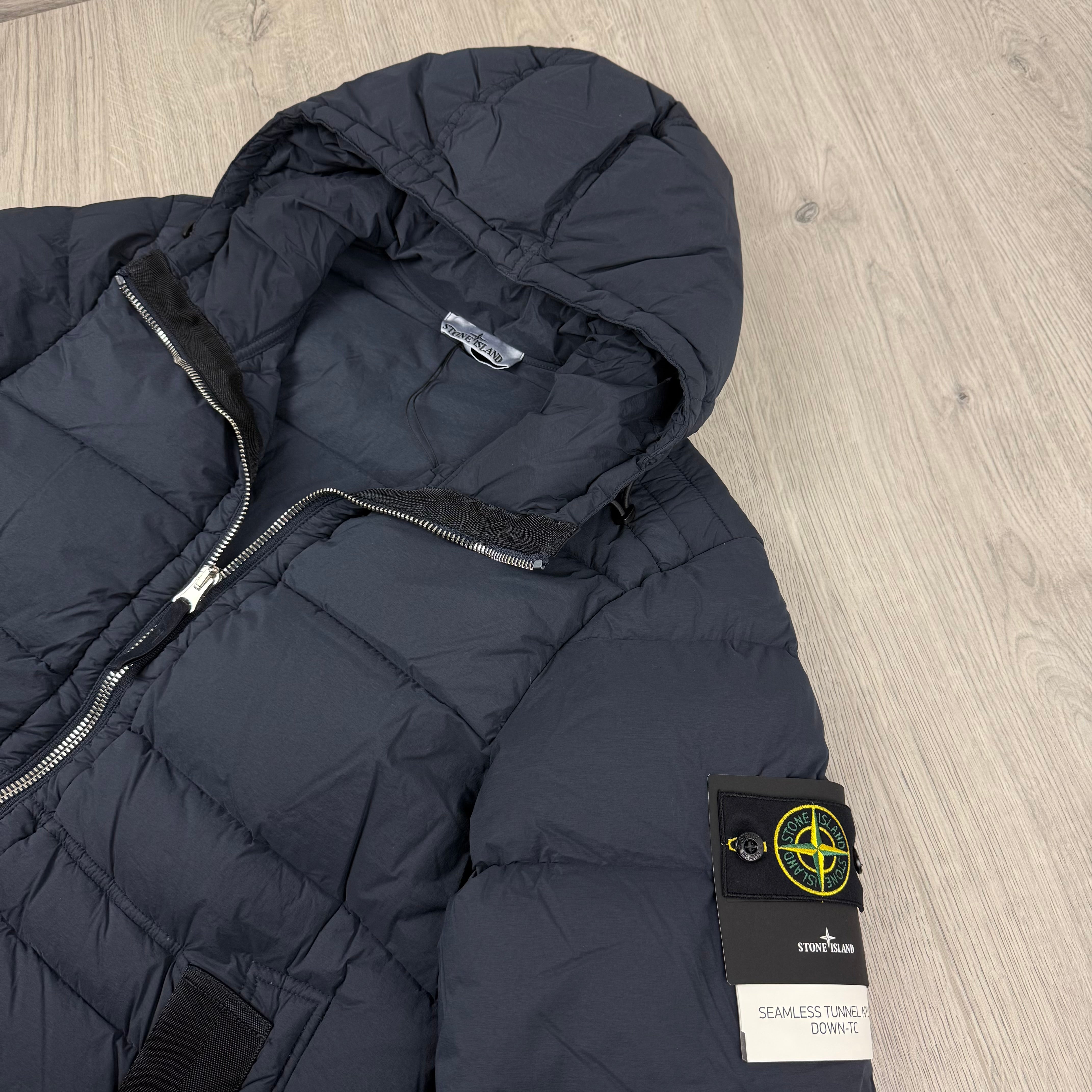 Stone Island Nylon Down Jacket - Navy