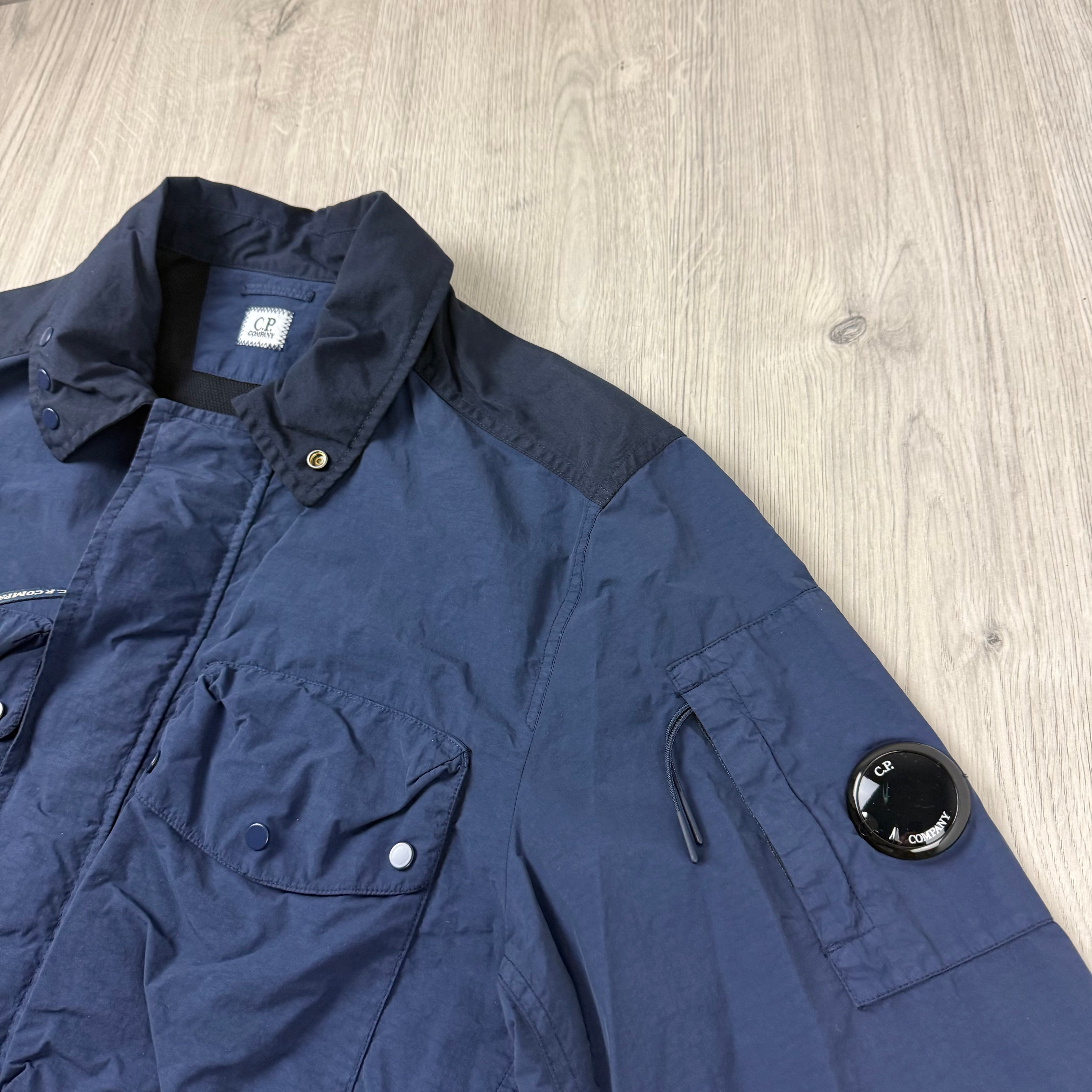 CP Company Nylon Goggle Overshirt - Midnight Navy