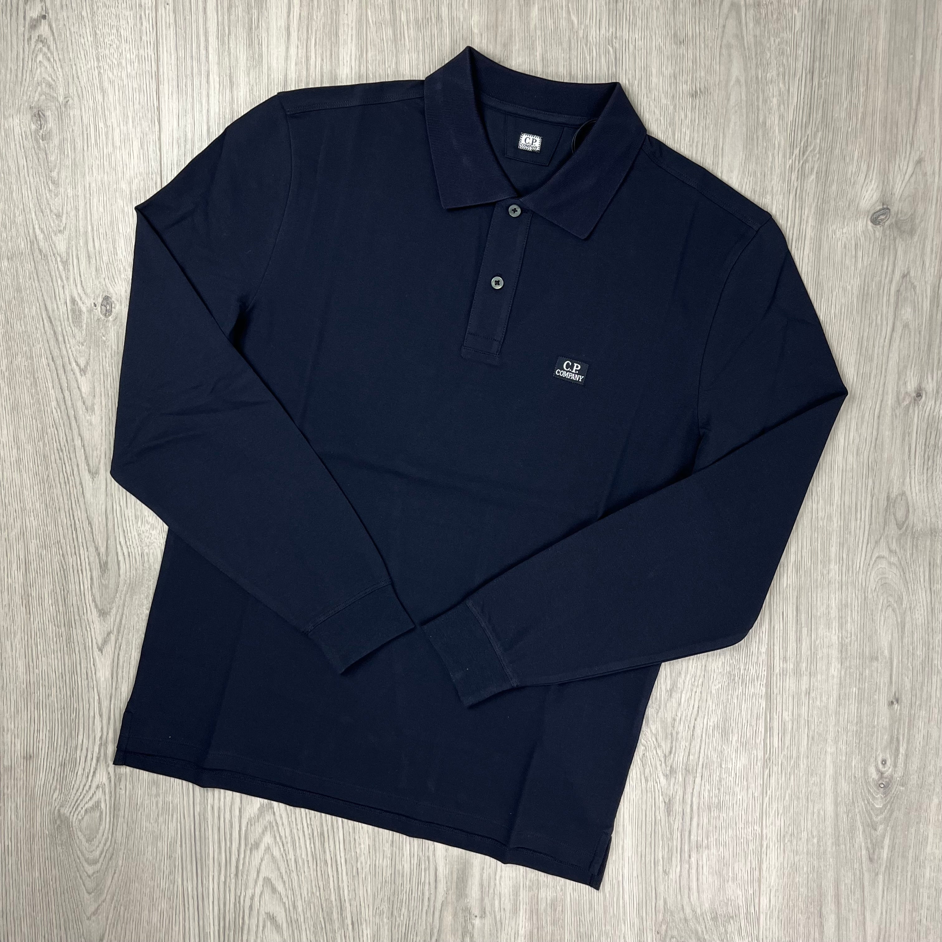 CP Company Piquet Polo Shirt - Navy