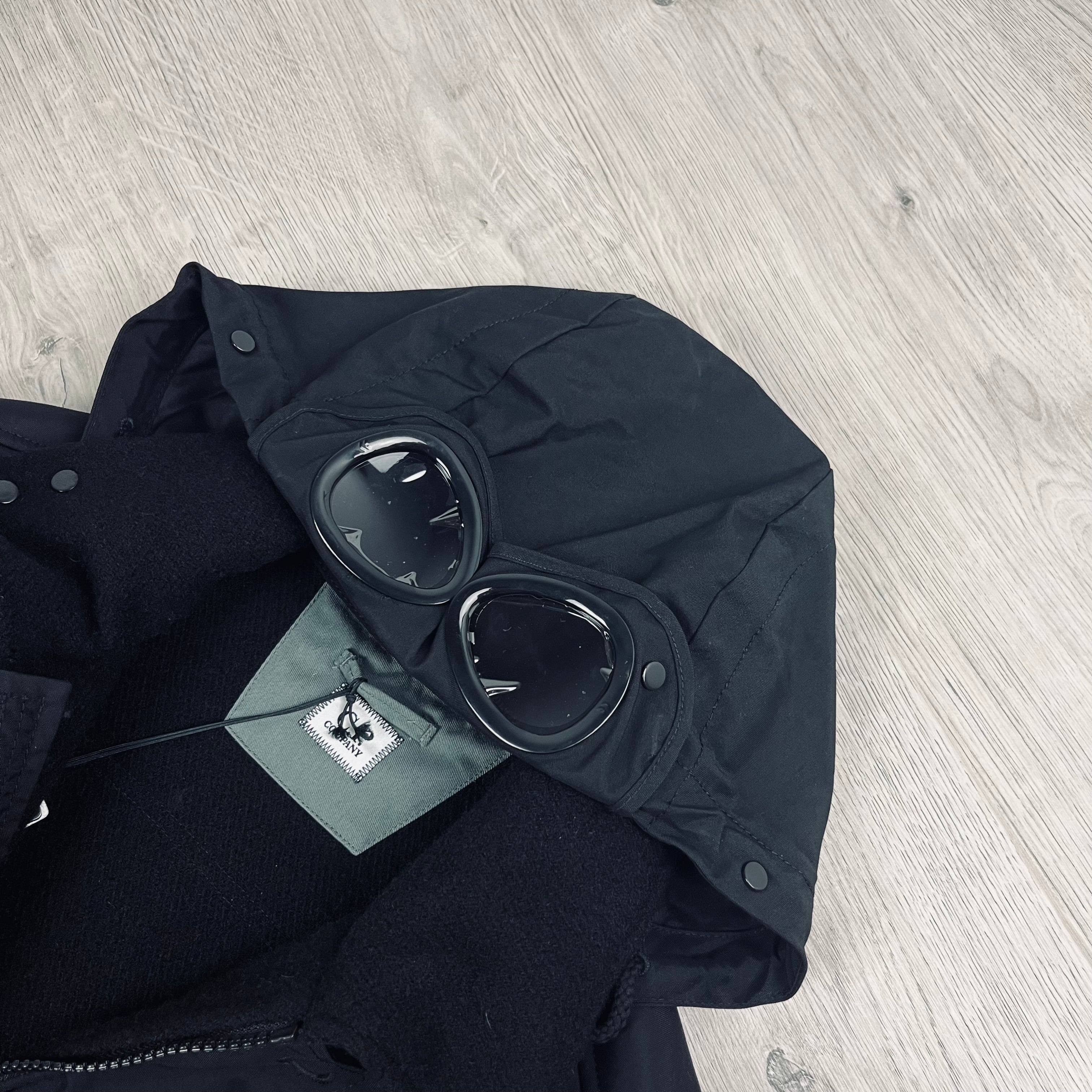 Men's CP Company Duffel Jacket in Black. On sale at Open Attire.