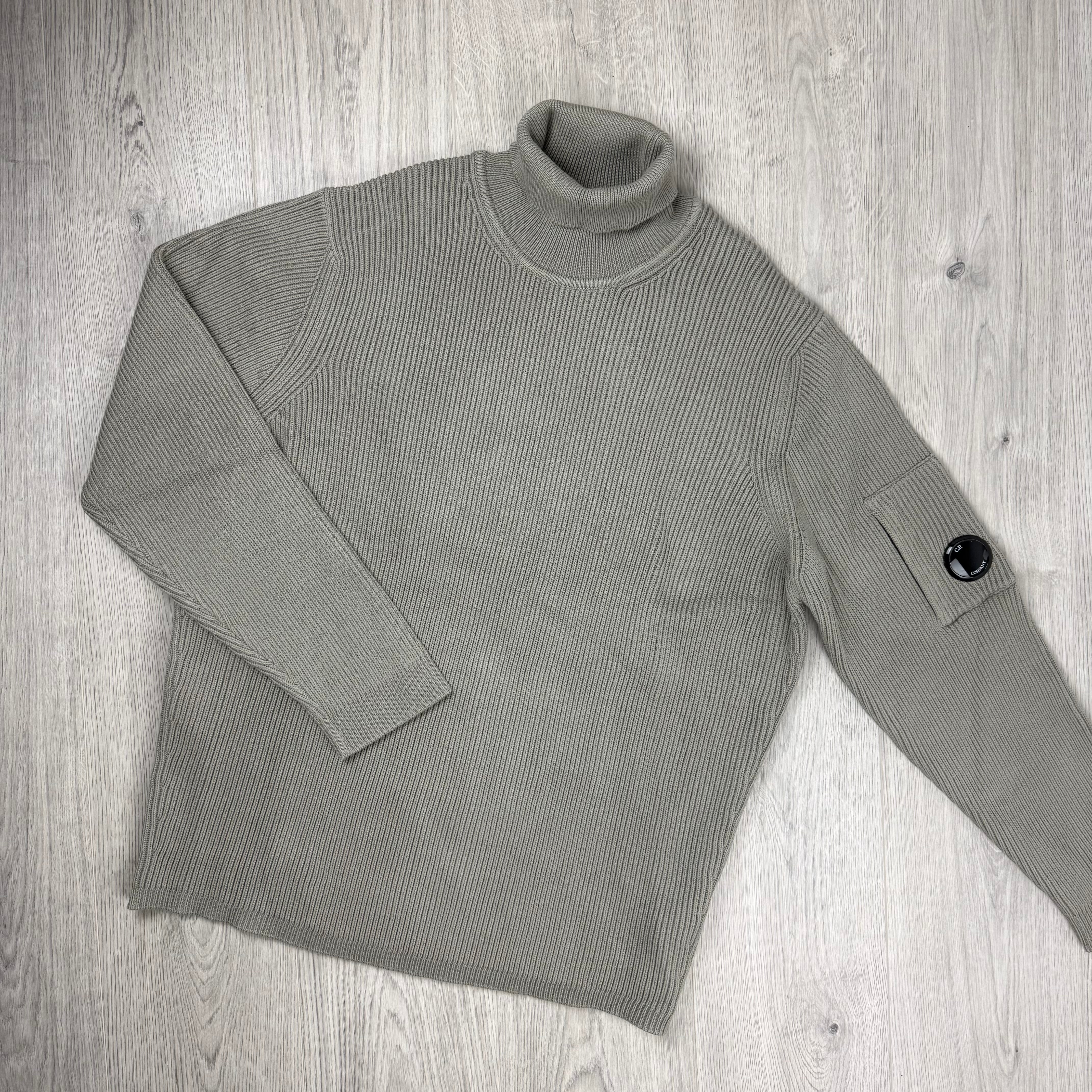 CP Company Knit Turtle Neck - Vintage Khaki