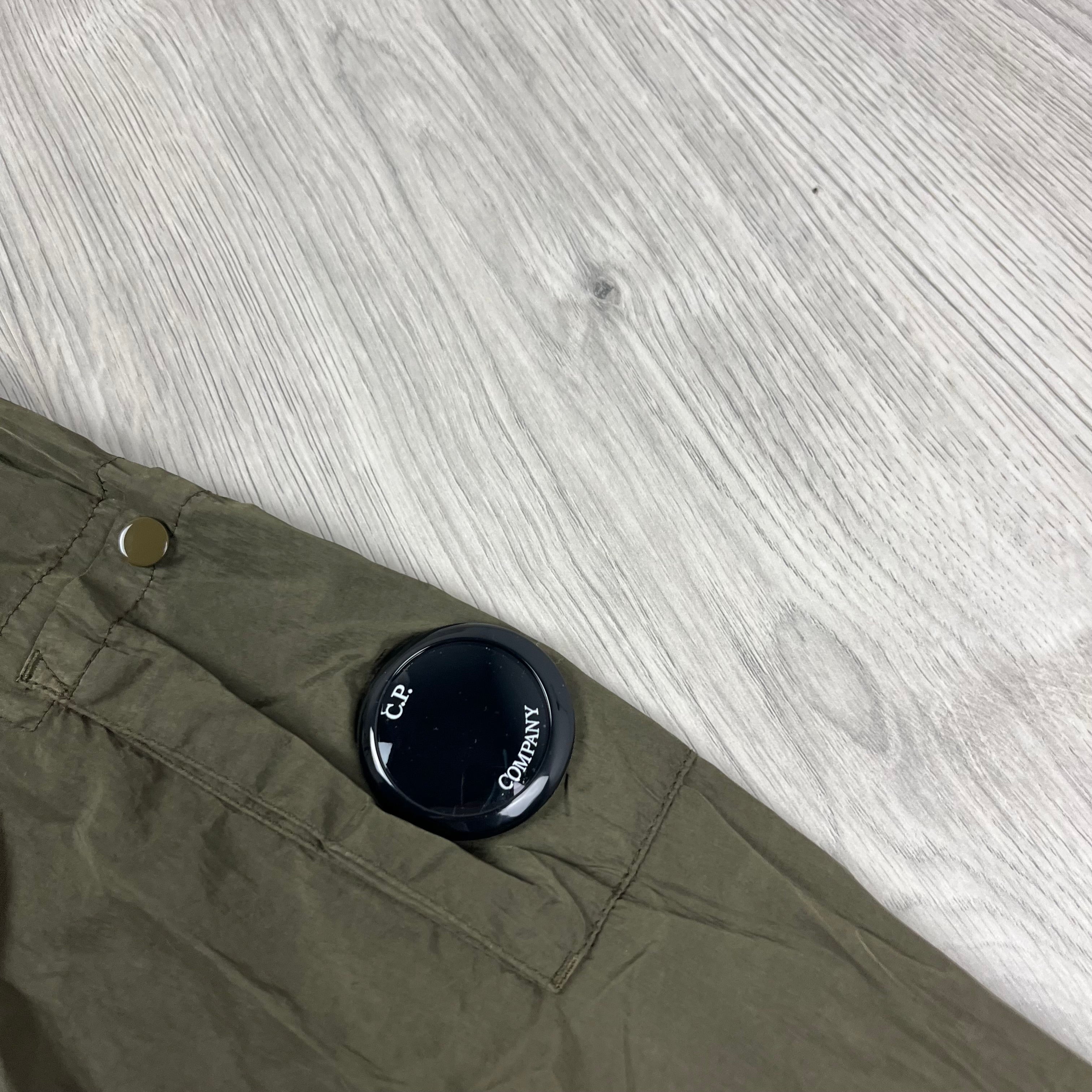 CP Company Chrome-R Overshirt in Ivy Green. On sale at Open Attire.